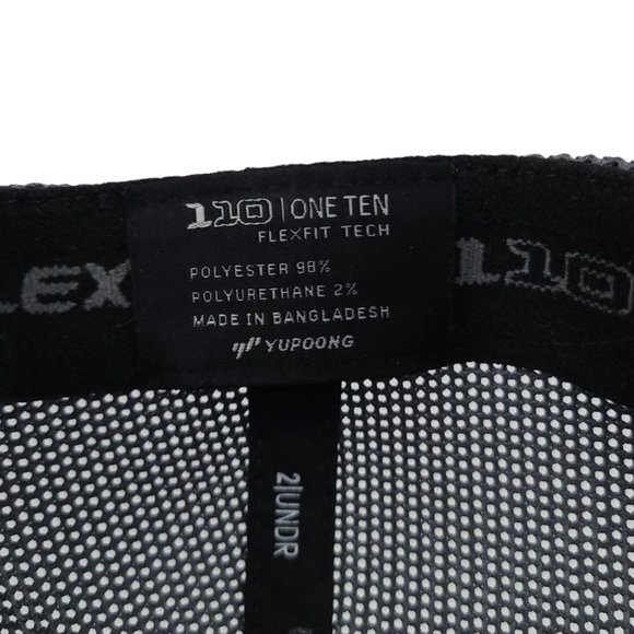 One Ten 2 UNDR Mesh Flex Fit Snapback Cap Trucker Baseball Hat Gray Patch - Picture 12 of 12